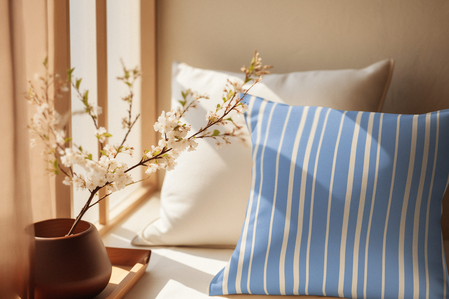 Boardwalk Stripes Pillow - High Tide Primary