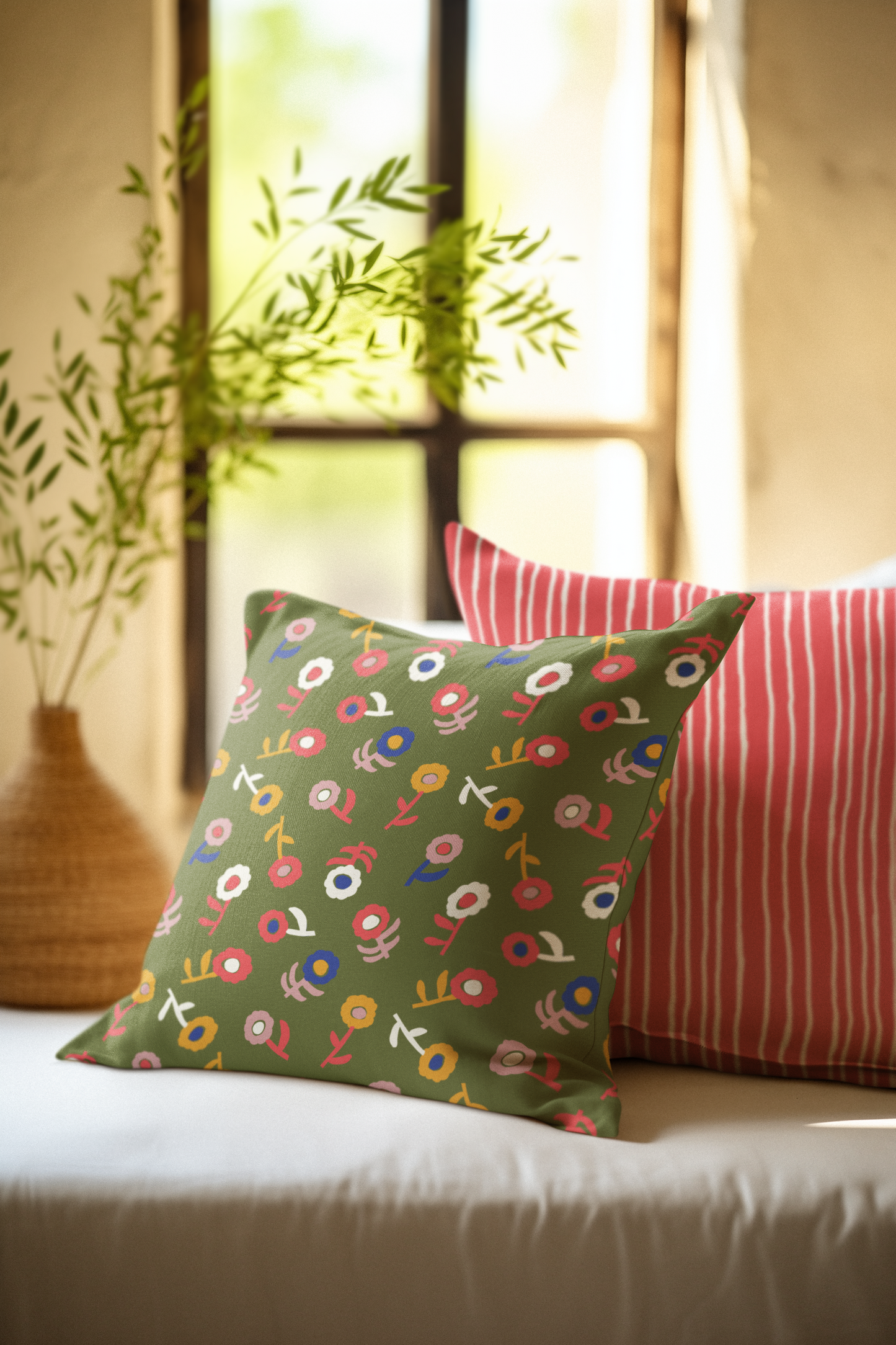 Wild Whimsy Bloomscape Pillow