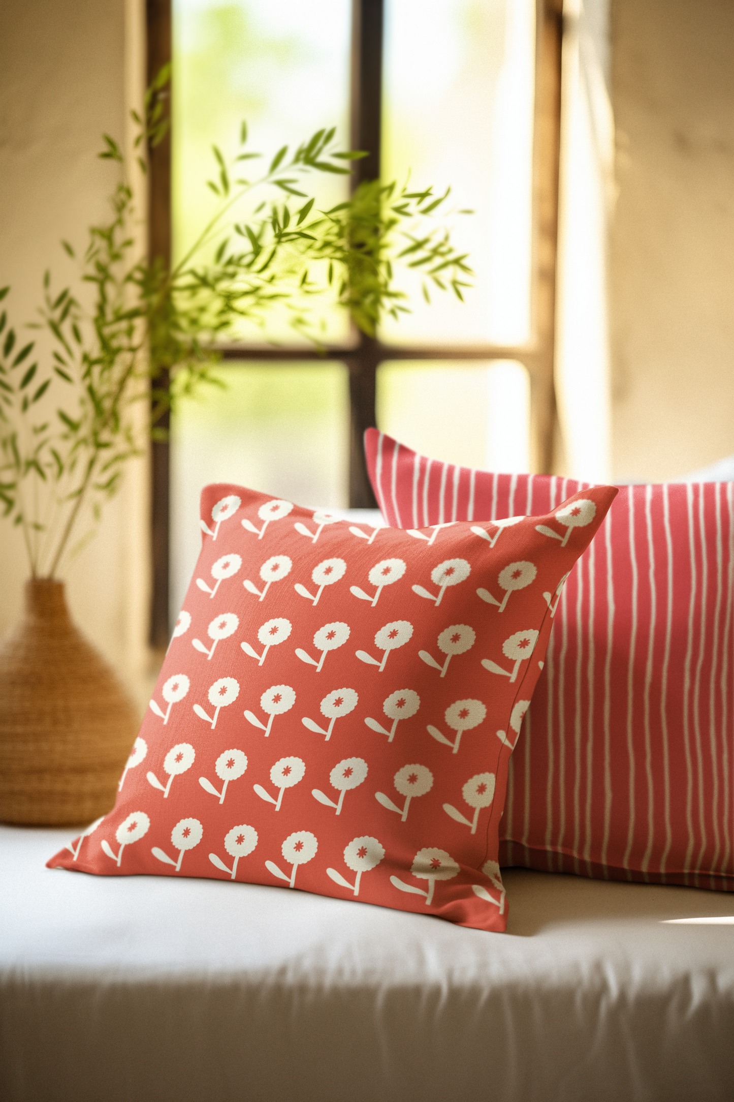 Sunday Stripe Bloomscape Pillow