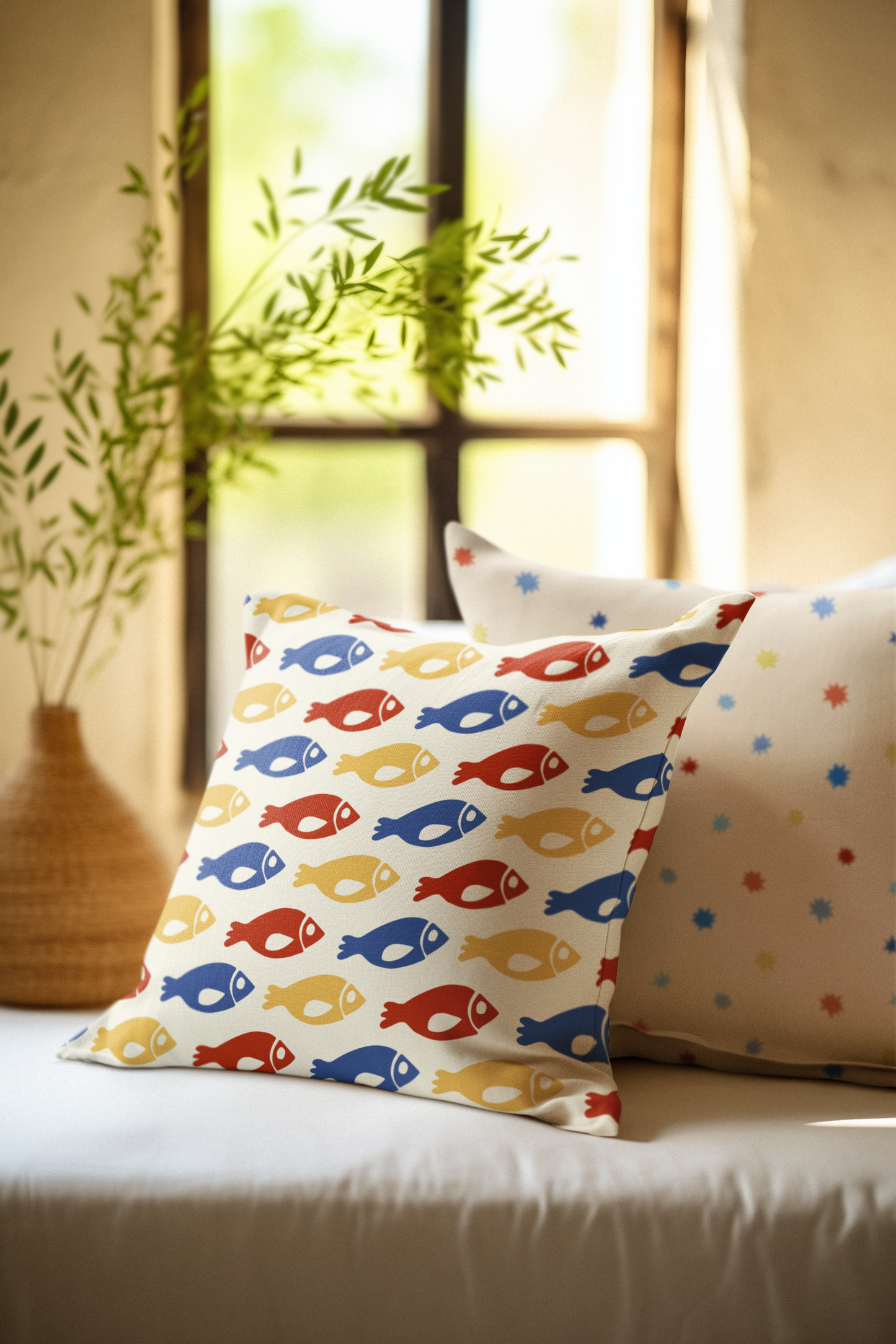 Mod Fish Pillow - High Tide Primary