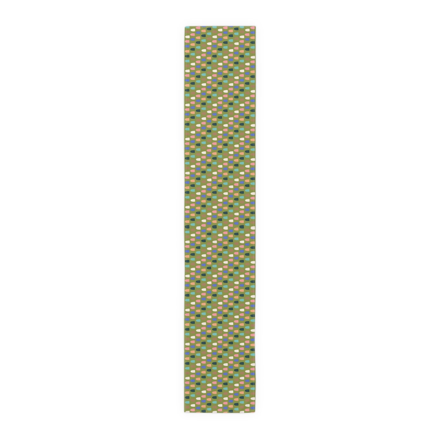 Petal Mosaic Olive Tablerunner