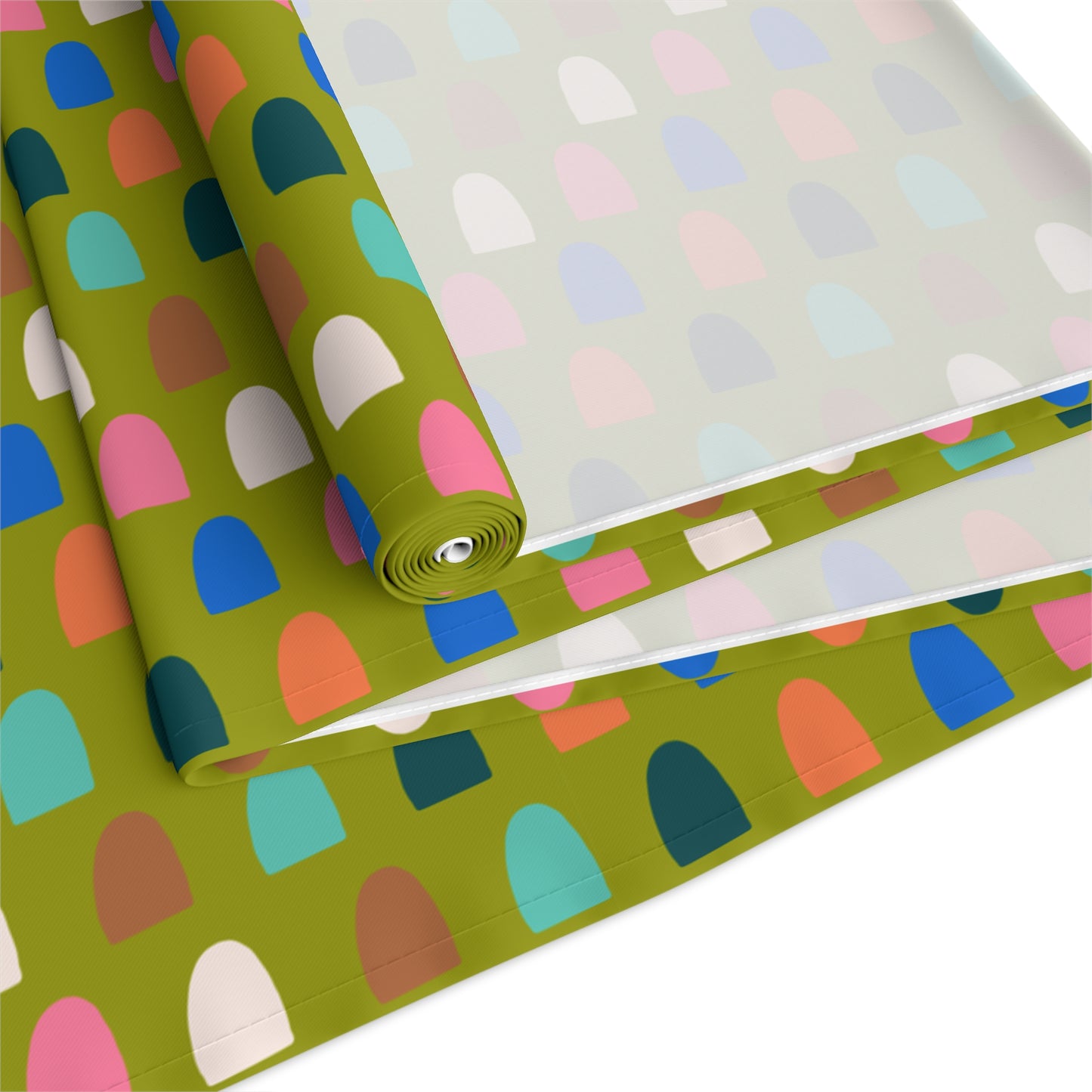 Petal Mosaic Olive Tablerunner