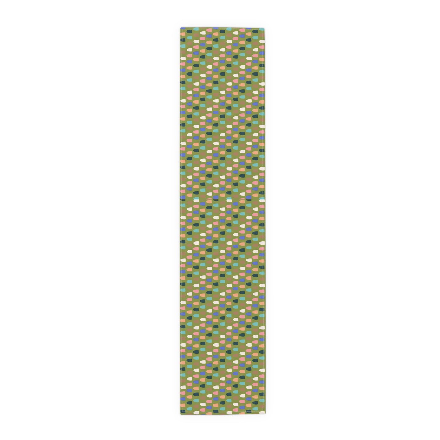 Petal Mosaic Olive Tablerunner