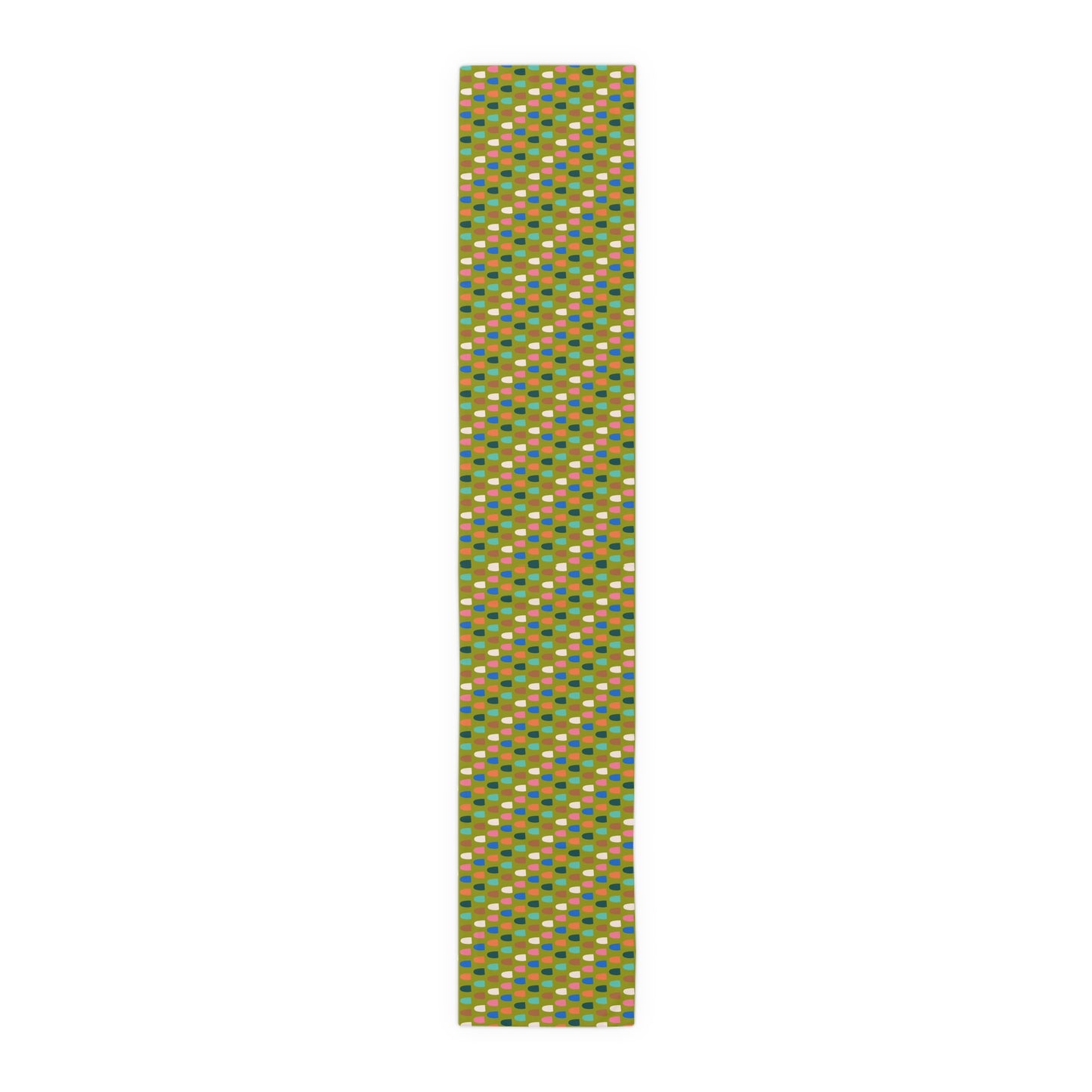 Petal Mosaic Olive Tablerunner