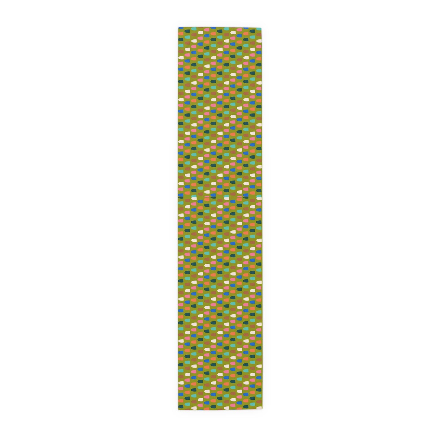 Petal Mosaic Olive Tablerunner