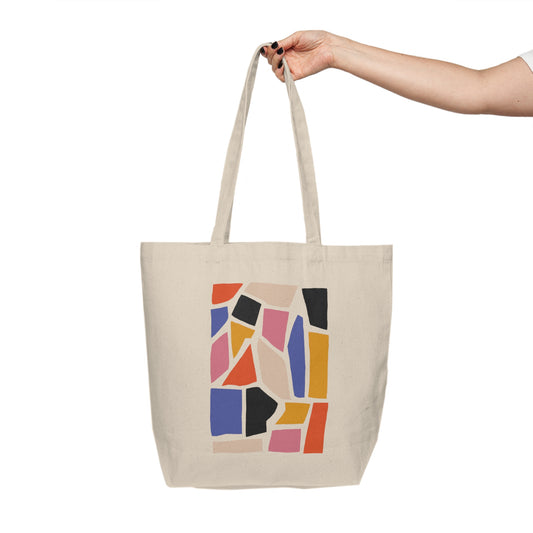 Pastel Abstract Canvas Tote