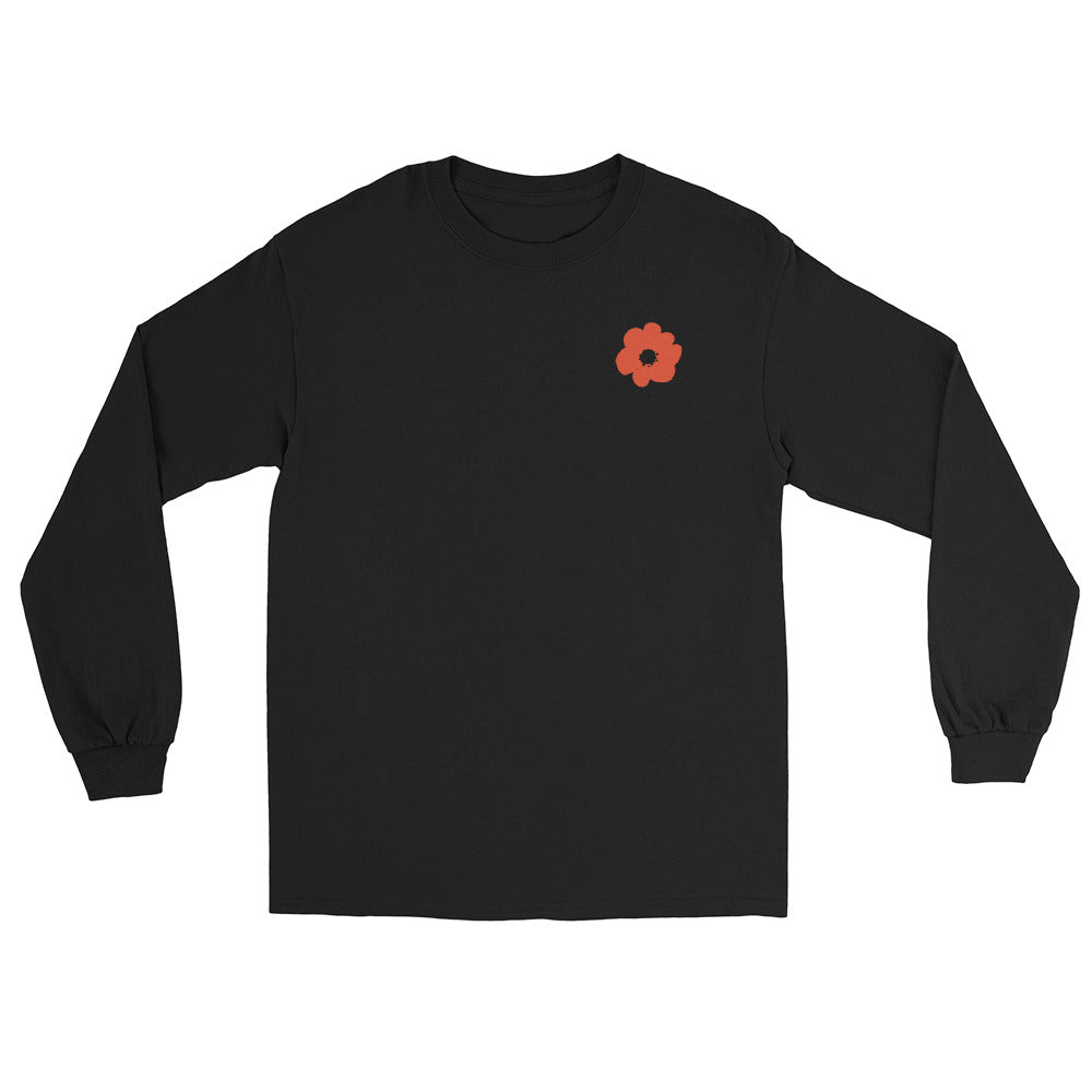 Red Flower Unisex Long Sleeve Shirt