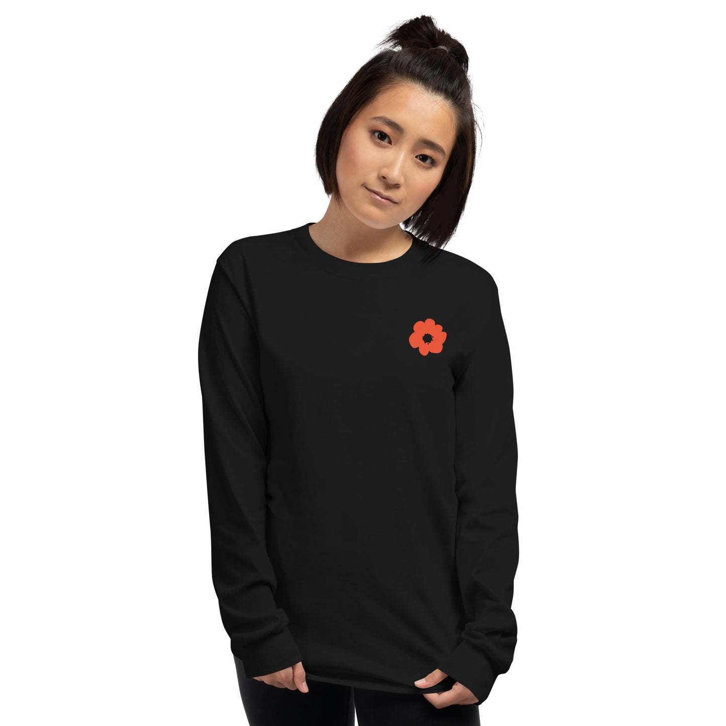 Red Flower Unisex Long Sleeve Shirt