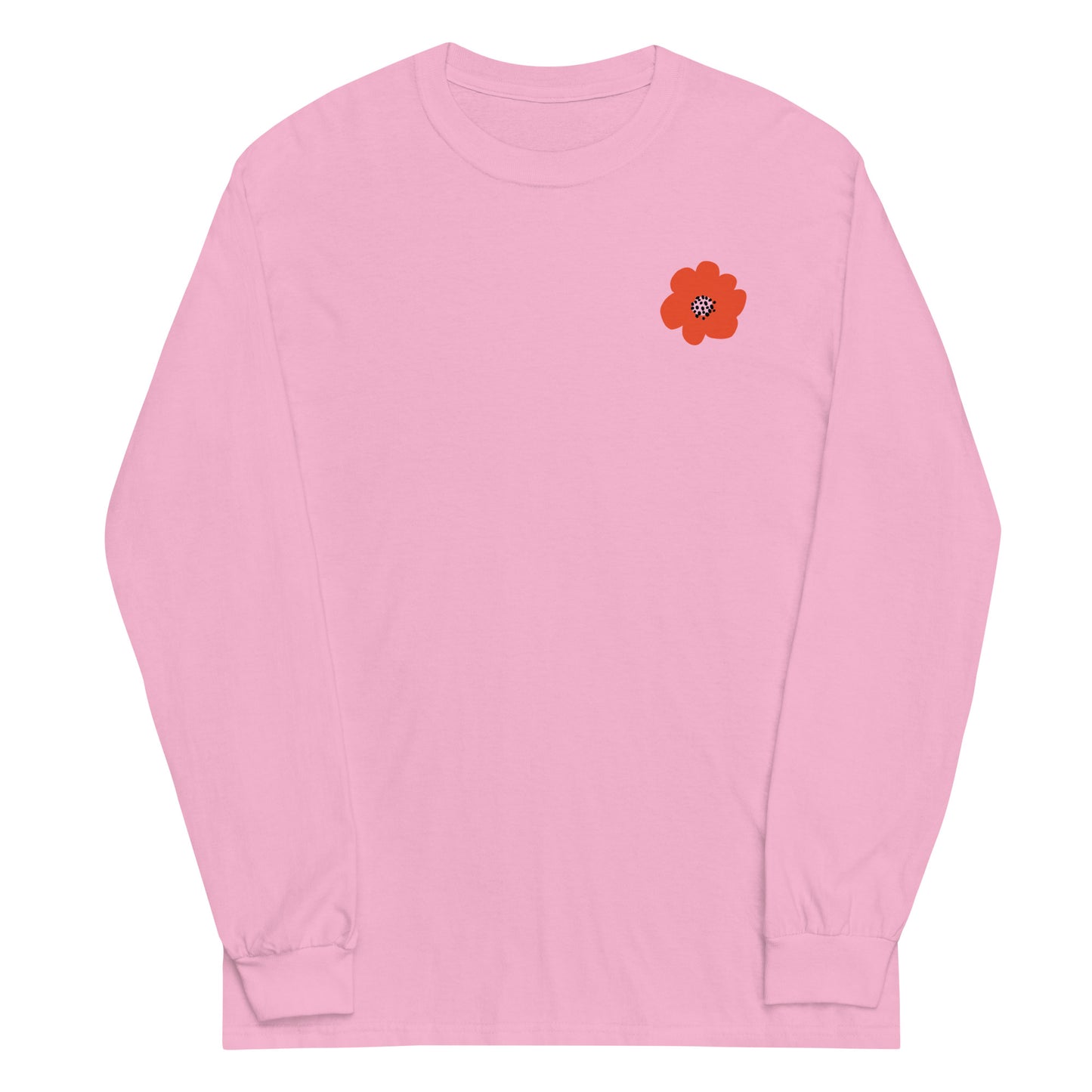 Red Flower Unisex Long Sleeve Shirt