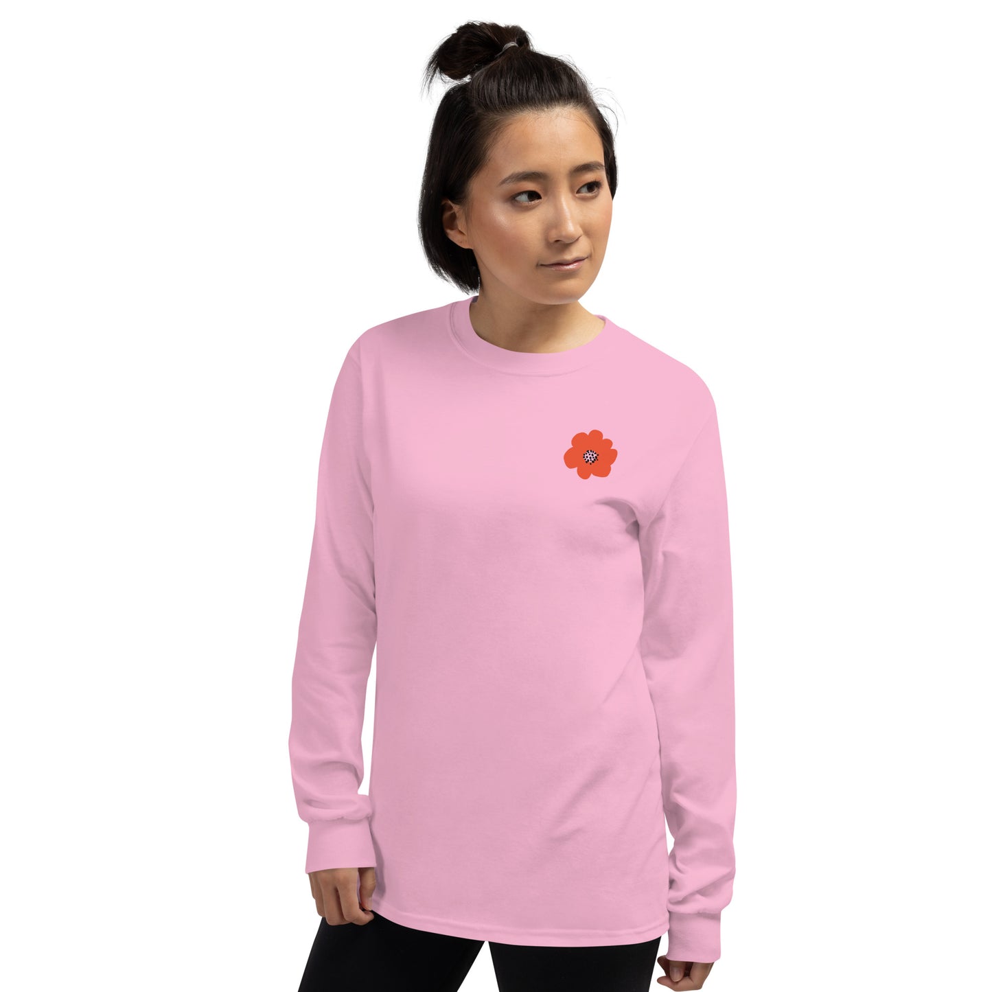 Red Flower Unisex Long Sleeve Shirt