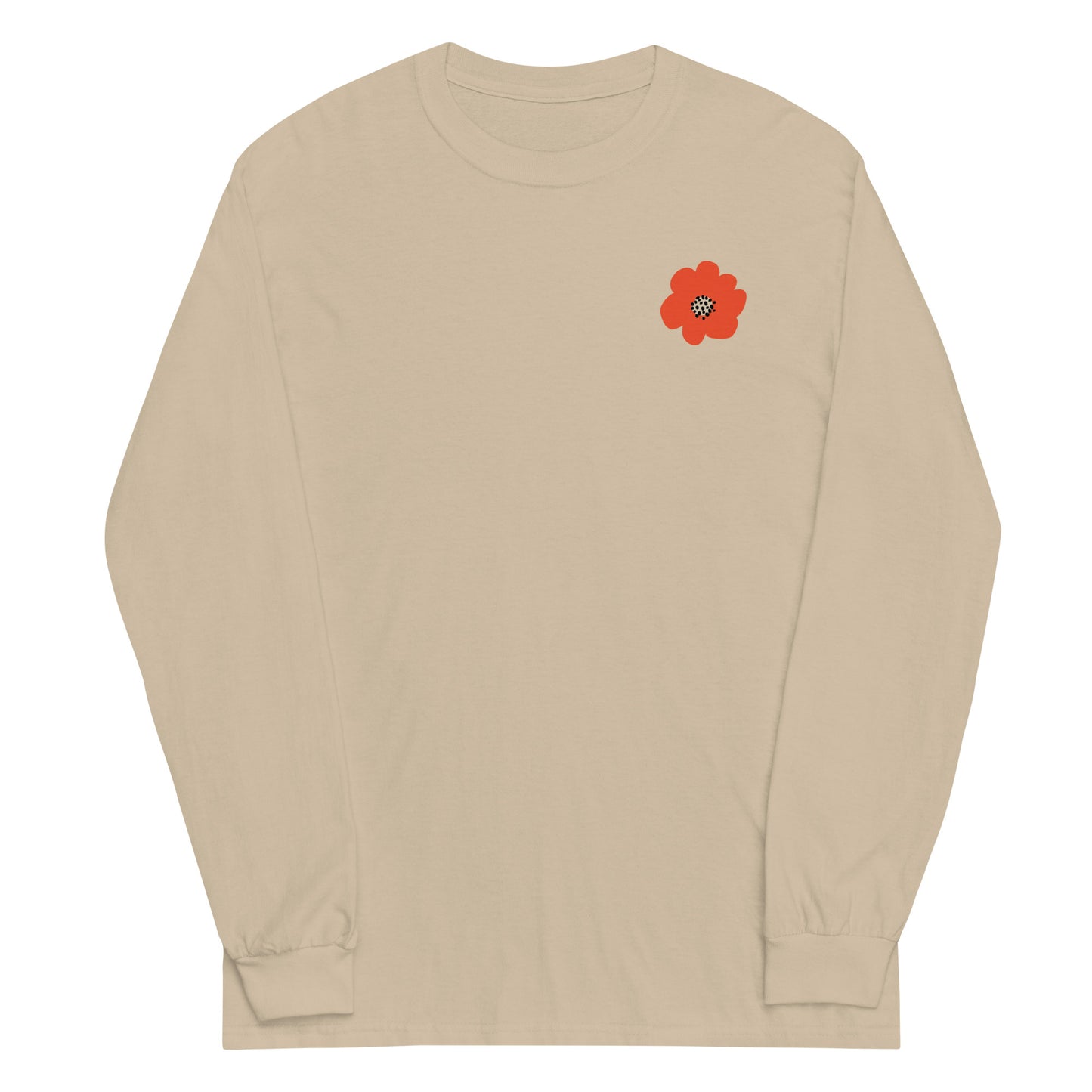 Red Flower Unisex Long Sleeve Shirt