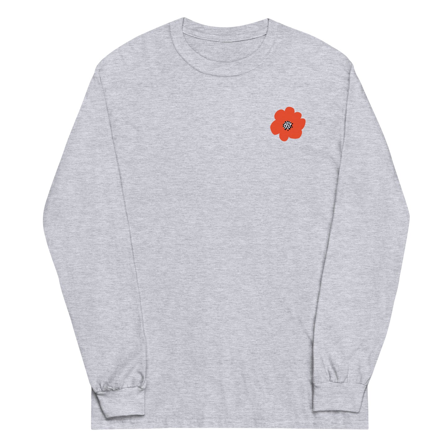 Red Flower Unisex Long Sleeve Shirt