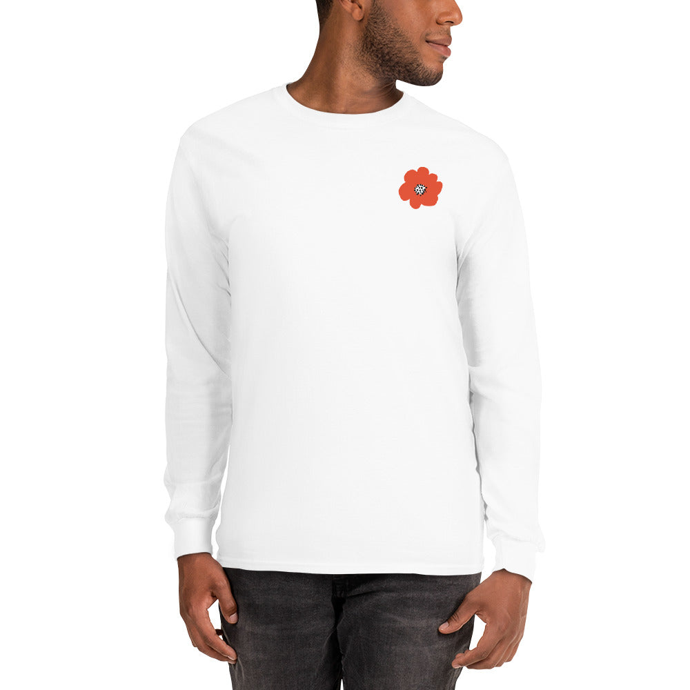 Red Flower Unisex Long Sleeve Shirt