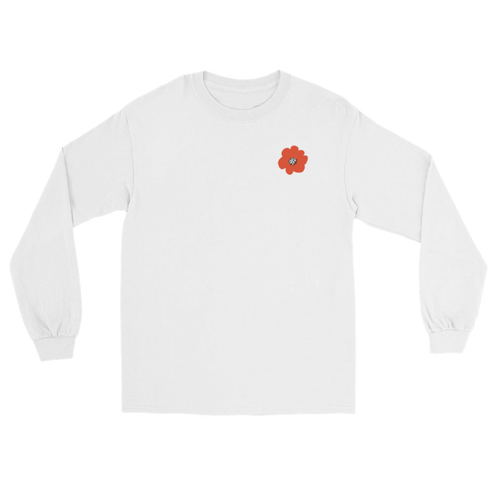 Red Flower Unisex Long Sleeve Shirt