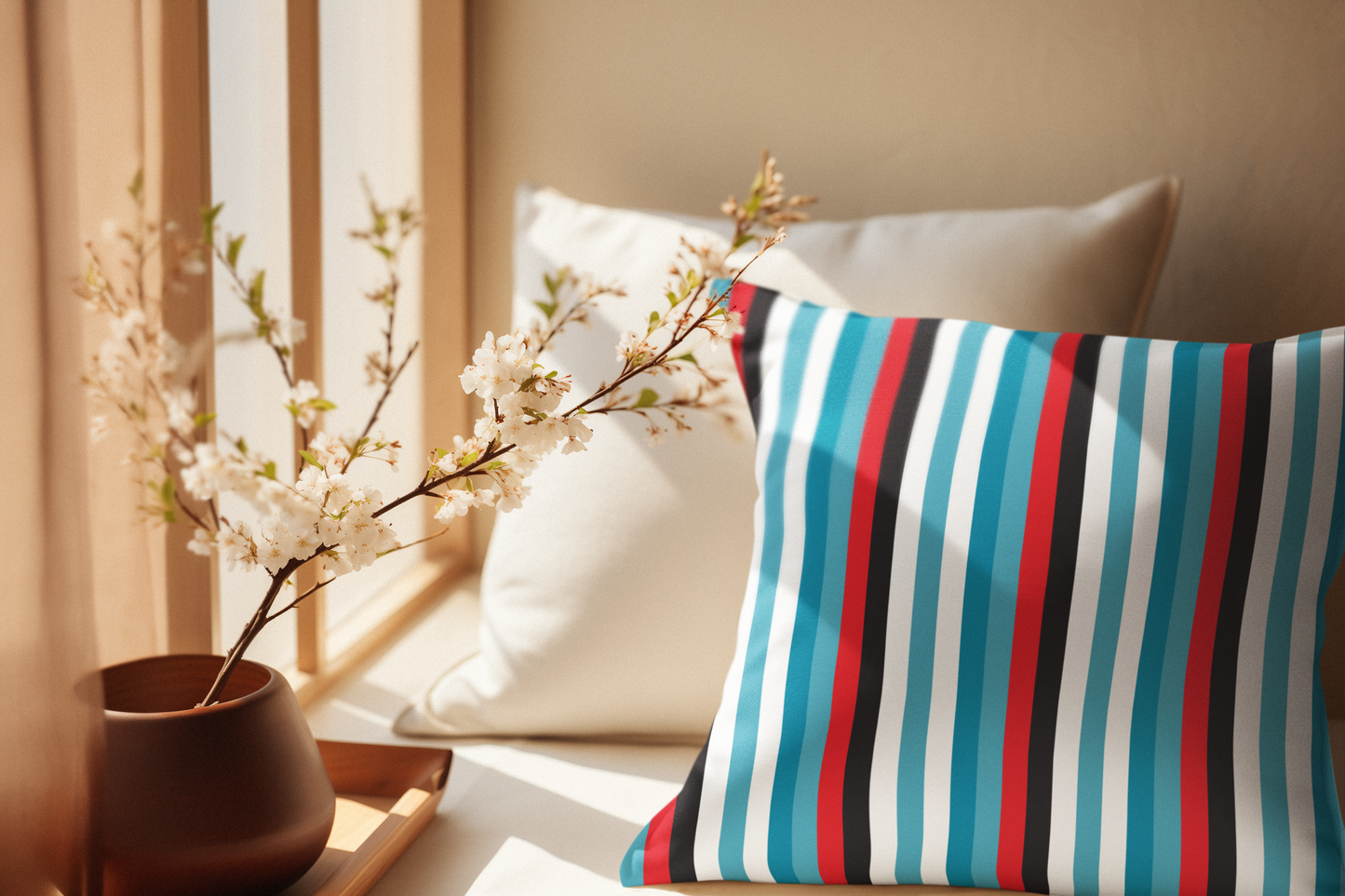 Stripe Parade - Turquoise Noir