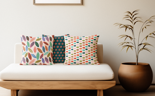 The Artful Trio – Curated Pillow Set