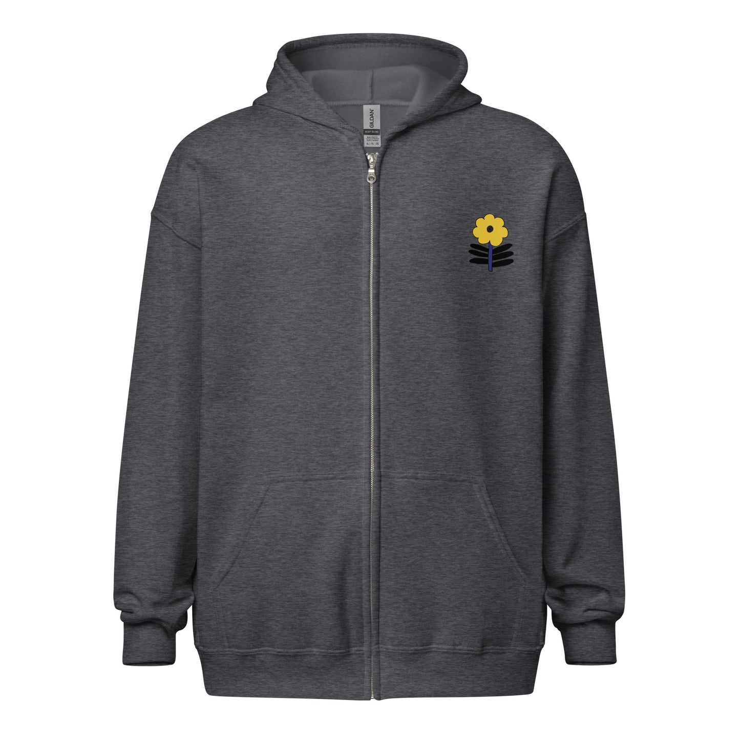 Mustard Flower Unisex Zip Hoodie