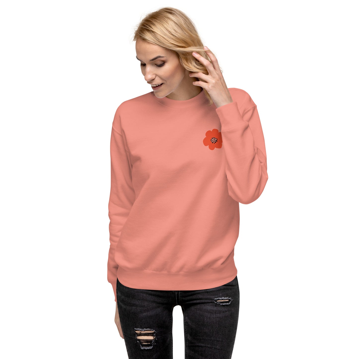 Red Flower Unisex Premium Sweatshirt