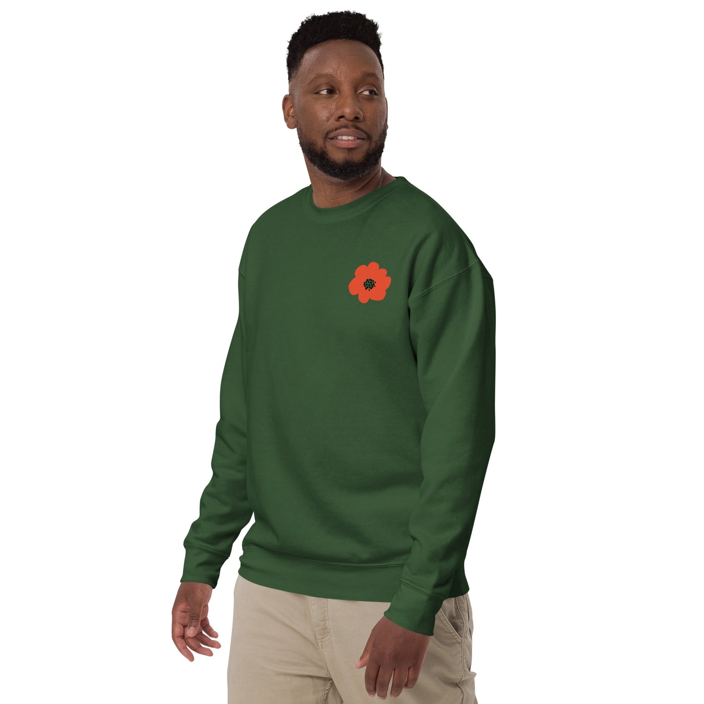 Red Flower Unisex Premium Sweatshirt