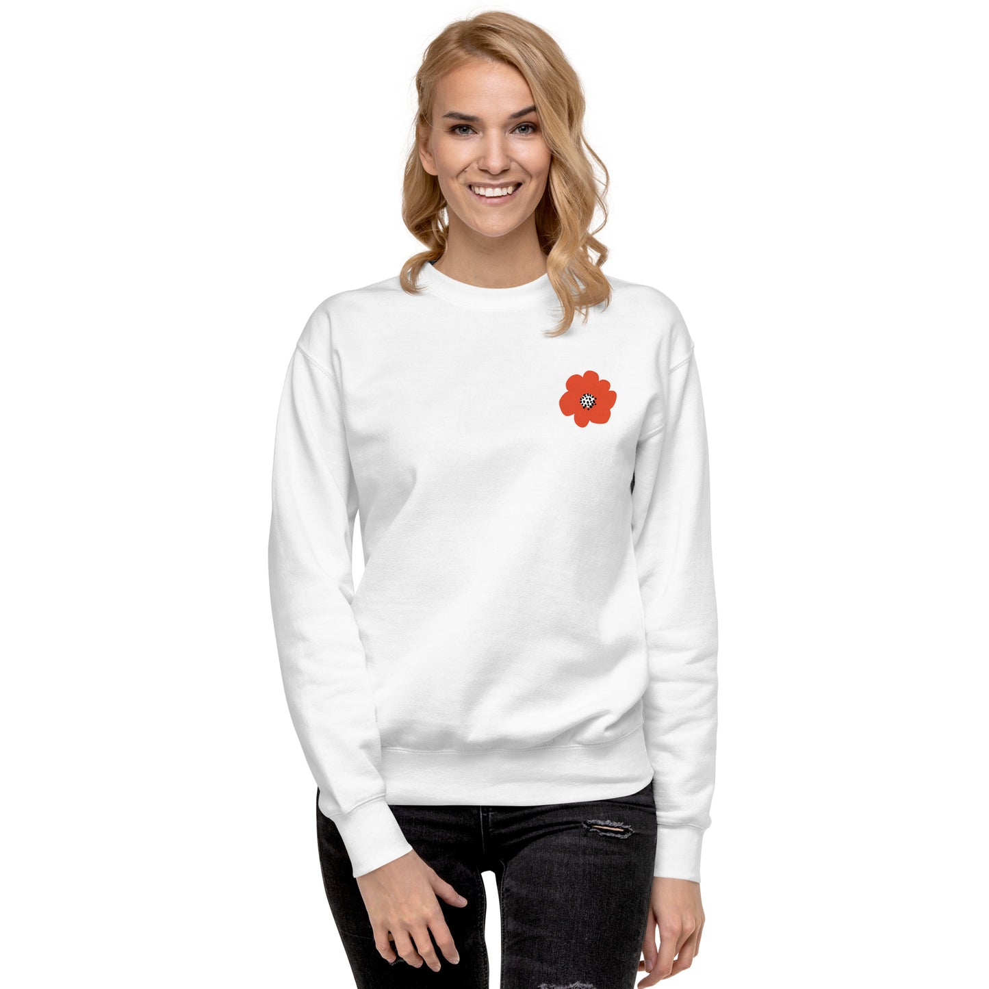 Red Flower Unisex Premium Sweatshirt