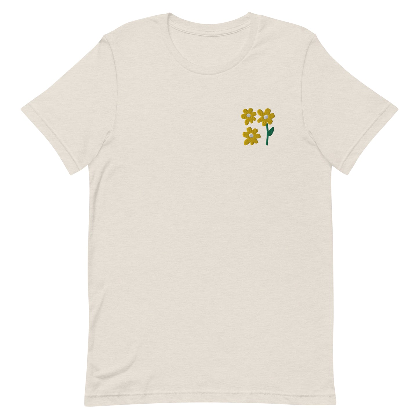 Embroidered Spring Flowers Unisex t-shirt