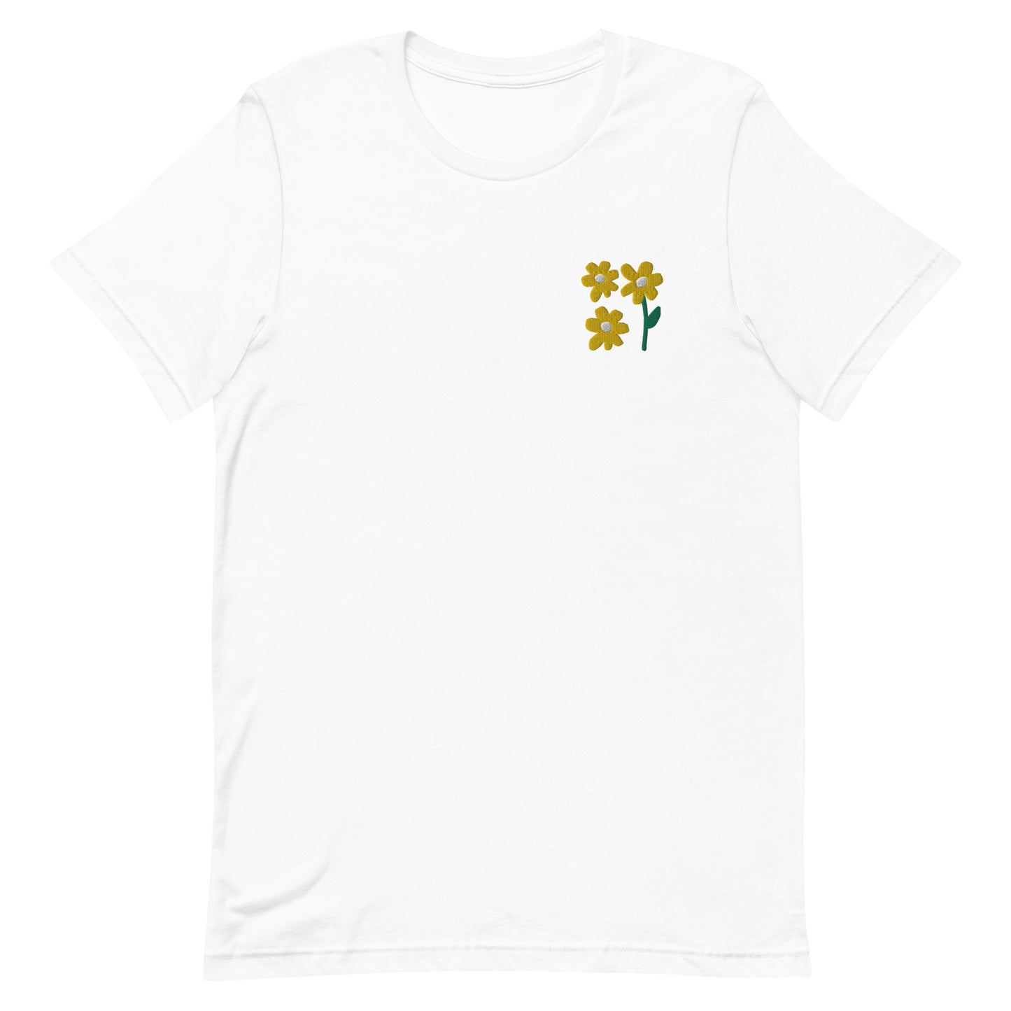 Embroidered Spring Flowers Unisex t-shirt